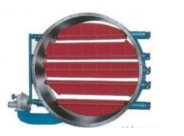 圓形、方矩形鋼制手（電）動(dòng)百葉調(diào)節(jié)蝶閥 電動(dòng)多葉蝶閥